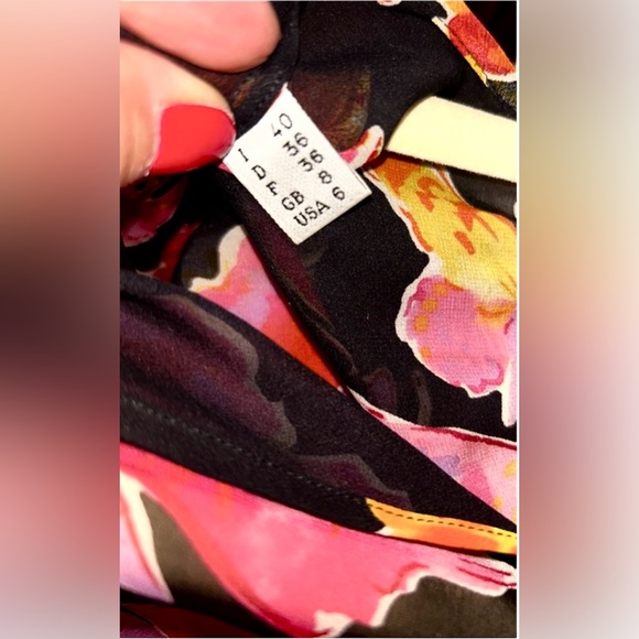 Moschino Vintage 90s Butterfly Print Sheer Blouse | Black + Pink Size XS/S 0-2 - Picture 6 of 10